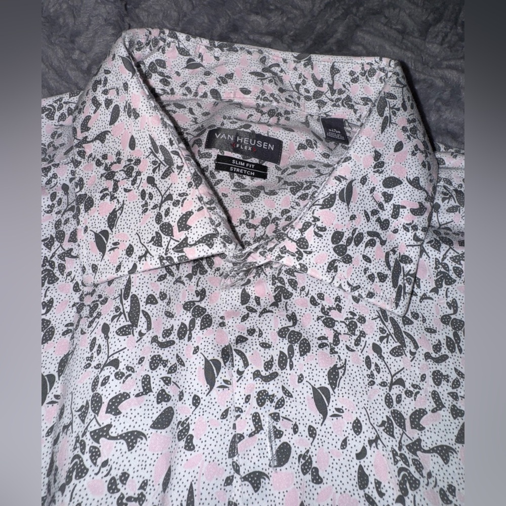 Van Heusen Dress Shirt Size 18 Floral
